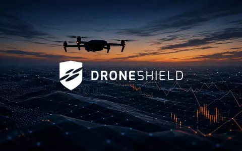 Abstrakte Darstellung einer Überwachungsdrohne vor einem digitalen Hintergrund, die Volatilität im Verteidigungssektor symbolisiert. - Foto: über boerse-global.de