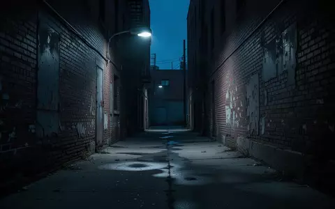 Eine schmale, verlassene Gasse in der Dämmerung mit kühler Beleuchtung und Schatten an den Wänden. - Foto: über boerse-global.de