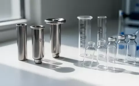 Ein steriler, minimalistischer Laboraufbau mit gläsernen Reagenzgläsern und medizinischen Utensilien auf einer hellen Fläche. - Foto: über boerse-global.de