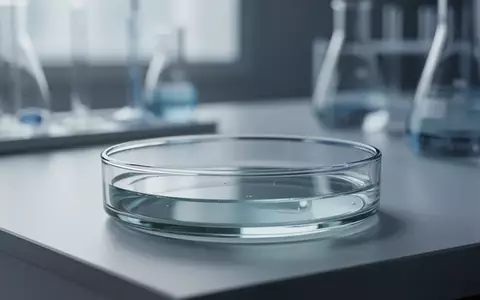 Ein steriler, minimalistischer Laborarbeitsplatz mit einer Glasschale im Fokus, der die wissenschaftliche Forschungsumgebung symbolisiert. - Foto: über boerse-global.de
