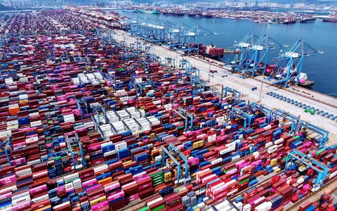 Exporte helfen, Chinas Konjunkturmotor am Laufen zu halten. (Symbolbild) - Foto: Uncredited/CHINATOPIX via AP/dpa