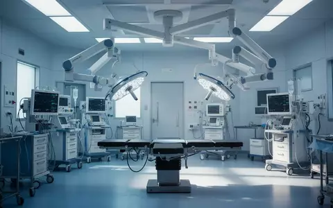 Moderner Operationssaal mit robotergestützten Assistenzsystemen in einer sterilen klinischen Umgebung. - Foto: über boerse-global.de