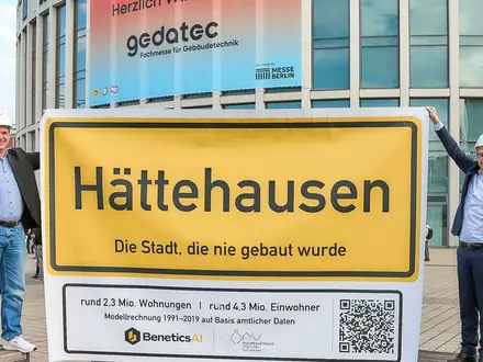 Hättehausen wäre größer als Berlin: So viel mehr Wohnraum hätte der Bau seit 1991 schaffen können / Amtliche Daten: Produktivität am Bau seit 1991 gesunken - Foto: presseportal.de