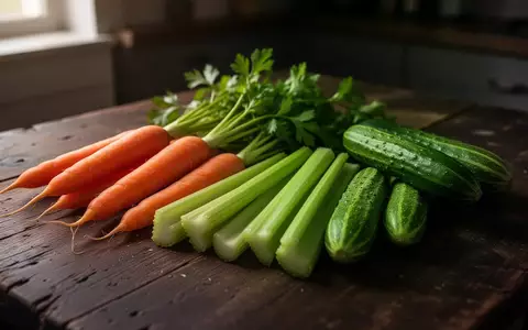 Frisches, rohes Gemüse wie Karotten und Sellerie auf einem rustikalen Holztisch als Symbol für gesunde Ernährung. - Foto: über boerse-global.de