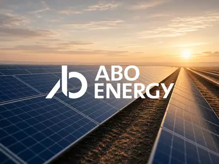 Weitläufiger Solarpark bei Sonnenaufgang mit modernen Photovoltaikanlagen in einer weiten Landschaft. - Foto: über boerse-global.de
