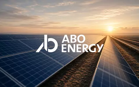 Weitläufiger Solarpark bei Sonnenaufgang mit modernen Photovoltaikanlagen in einer weiten Landschaft. - Foto: über boerse-global.de