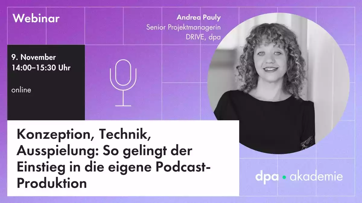 So gelingt der Einstieg in die eigene Podcast-Produktion: Konzeption, Technik, Ausspielung - Bild: presseportal.de