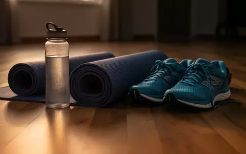 Symbolbild: Yogamatte, Trinkflasche und Laufschuhe - Foto: über boerse-global.de