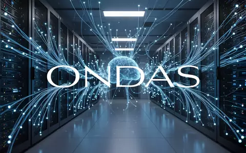 Abstraktes, modernes Rechenzentrum mit leuchtenden Glasfaserkabeln als Symbol für künstliche Intelligenz und Datenanalyse - Foto: über boerse-global.de