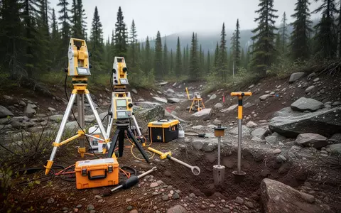 Geologische Erkundungsausrüstung in einer abgelegenen Waldlandschaft bei Schryburt Lake. - Foto: über boerse-global.de