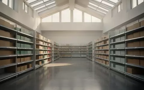 Ein leerer, ruhig beleuchteter Supermarktgang mit ordentlich sortierten Regalen in einer minimalistischen, reizarmen Umgebung. - Foto: über boerse-global.de