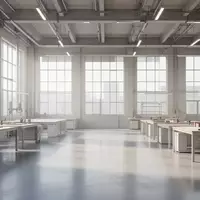 Heller, moderner und aufgeräumter Arbeitsbereich in einer Industriehalle mit viel natürlichem Tageslicht. - Foto: über boerse-global.de