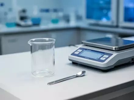 Ein steriler Labortisch mit Glasinstrumenten und einer Analysenwaage in einer medizinischen Forschungseinrichtung. - Foto: über boerse-global.de