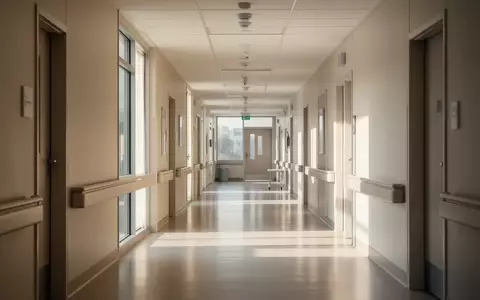 Ein heller, moderner Krankenhausflur mit neutralen Wänden und Tageslichteinfall. - Foto: über boerse-global.de
