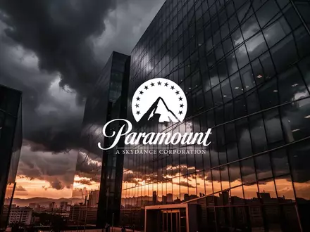 Abstrakte Darstellung von Marktvolatilität und fallenden Kursen durch ein modernes Hochhaus vor stürmischem Abendhimmel. - Foto: über boerse-global.de