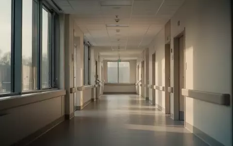 Ein heller, minimalistischer Krankenhausflur in natürlichem Licht ohne Personen. - Foto: über boerse-global.de