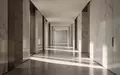 Ein minimalistischer, heller Flur mit poliertem Marmorboden und weichem Lichteinfall, der eine ruhige, sachliche Atmosphäre erzeugt. - Foto: über boerse-global.de