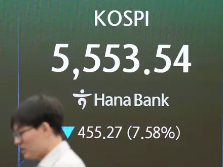 Südkoreas Leitindex Kospi gab seit seinem Allzeithoch im Juni deutlich nach.  - Foto: Lee Jin-man/AP/dpa