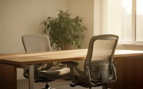 Ein heller, minimalistischer Büroarbeitsplatz mit einem ergonomischen Stuhl und natürlichem Tageslicht. - Foto: über boerse-global.de