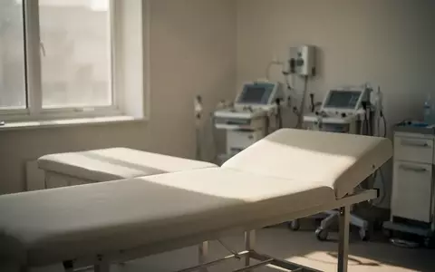 Ein helles, ruhiges Behandlungszimmer in einer urologischen Praxis mit einem leeren Untersuchungstisch und Tageslicht. - Foto: über boerse-global.de