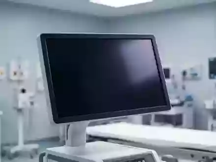 Ein steriler, modern ausgestatteter klinischer Untersuchungsraum mit einem ausgeschalteten medizinischen Monitor. - Foto: über boerse-global.de