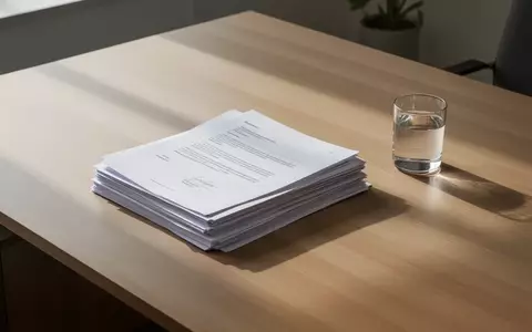 Ein minimalistisch gestalteter, aufgeräumter Schreibtisch mit Dokumentenstapeln und weichem Tageslicht. - Foto: über boerse-global.de