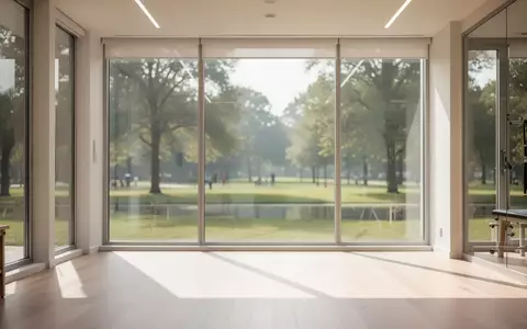 Ein helles, minimalistisches Physiotherapie-Studio mit Blick ins Grüne und natürlichem Lichteinfall. - Foto: über boerse-global.de