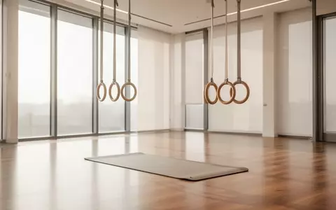 Ein heller, minimalistischer Physiotherapieraum mit Holzboden, einer leeren Sportmatte und natürlichem Tageslicht. - Foto: über boerse-global.de