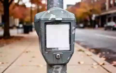 Ein metallischer Parkscheinautomat an einem ruhigen Gehweg vor verschwommenem städtischem Hintergrund. - Foto: über boerse-global.de