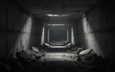 Ein dunkler, verwinkelter Tunnel mit Trümmern auf dem Boden und einfallendem Licht aus der Ferne. - Foto: über boerse-global.de