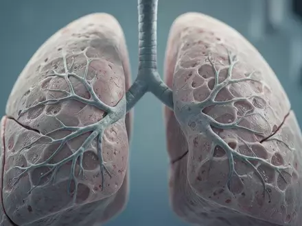 Mikroskopische Aufnahme von gesundem Lungengewebe mit feinen alveolären Strukturen in einem klinischen Kontext. - Foto: über boerse-global.de