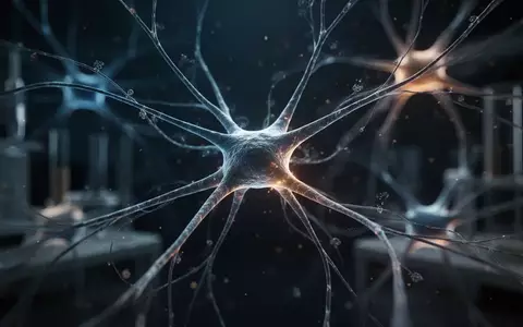 Abstrakte mikroskopische Darstellung eines neuronalen Netzwerks mit synaptischen Verbindungen in einem Labor. - Foto: über boerse-global.de