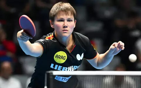 Zwei Medaillen sind sicher: Nina Mittelham bei der Tischtennis-EM (Archivbild). - Foto: Manfred Schillings/dpa