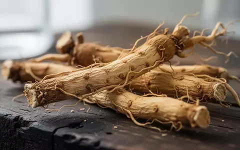 Nahaufnahme von getrockneten Panax notoginseng-Wurzeln auf einer dunklen Holzoberfläche in einem Laborumfeld. - Foto: über boerse-global.de