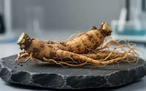 Ginsengwurzeln auf einer dunklen Steinoberfläche in einer hellen, wissenschaftlichen Laborumgebung - Foto: über boerse-global.de