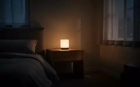 Ein minimalistisch eingerichtetes Schlafzimmer bei Nacht, das eine ruhige und ungestörte Atmosphäre vermittelt. - Foto: über boerse-global.de