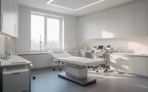 Ein heller, minimalistischer Behandlungsraum in einer modernen medizinischen Einrichtung mit ruhiger, steriler Atmosphäre. - Foto: über boerse-global.de