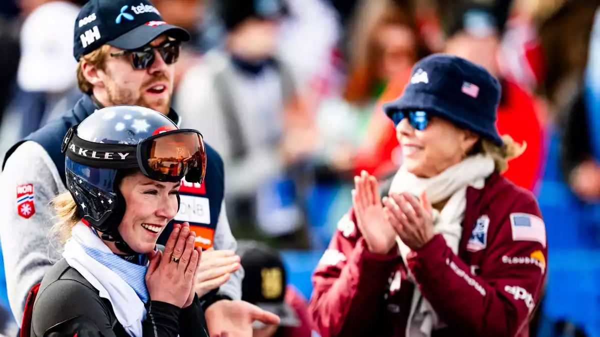 Das Glamour-Paar der Ski-Szene: Aleksander Aamodt Kilde und Mikaela Shiffrin. (Archivbild) - Bild: Jean-Christophe Bott/KEYSTONE/dpa