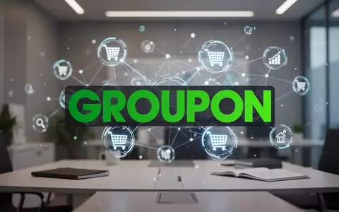 Abstrakte digitale Marktplatz-Grafik mit leuchtenden Netzwerkknoten und modernen Icons für den E-Commerce-Sektor. - Foto: über boerse-global.de