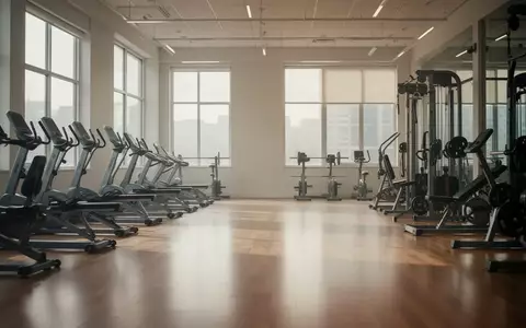 Leerer Fitnessraum mit Sportgeräten in natürlichem Licht, ohne Personen. - Foto: über boerse-global.de