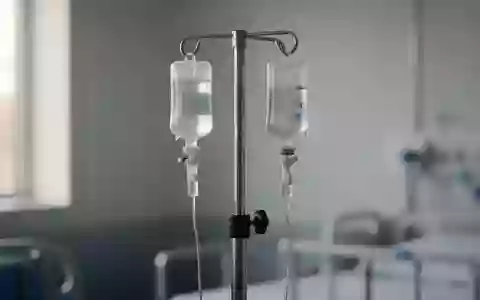 Ein steriler, leerer Infusionsständer in einem minimalistisch eingerichteten Krankenhauszimmer bei natürlichem Lichteinfall. - Foto: über boerse-global.de