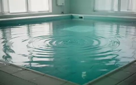 Ein ruhiges, helles Schwimmbecken mit klarem Wasser und sanften Lichtreflexen an der Oberfläche. - Foto: über boerse-global.de