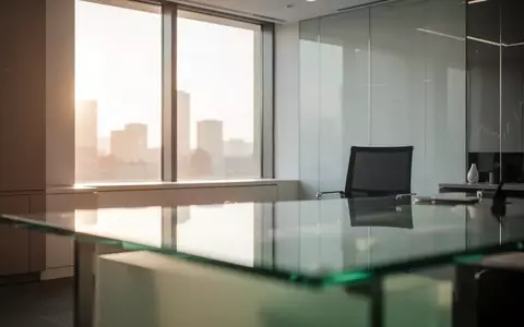 Modernes, minimalistisches Bürointerieur mit weichem Tageslicht und Fokus auf eine professionelle Arbeitsatmosphäre. - Foto: über boerse-global.de
