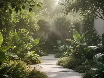 Sonnendurchfluteter botanischer Garten mit üppigem Grün als Symbol für Vitalität und gesundes Altern. - Foto: über boerse-global.de
