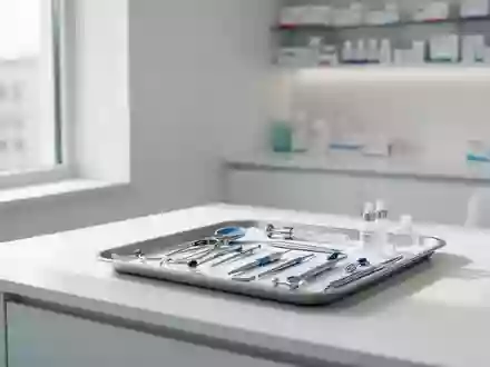 Ein heller, steriler Beratungsraum in einer Apotheke mit medizinischem Equipment auf einem Tray. - Foto: über boerse-global.de