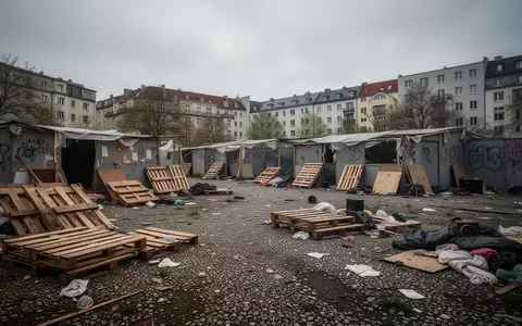 Ein verlassenes, geräumtes Gelände mit Überresten von Behausungen und Trümmern auf einer Kiesfläche in Berlin-Friedrichshain. - Foto: über boerse-global.de