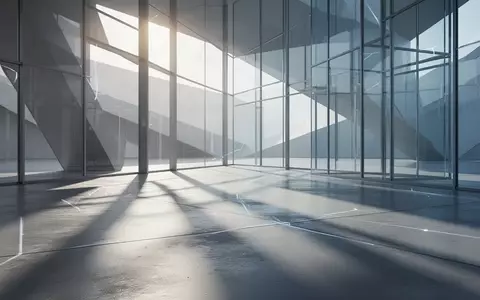 Abstrakte Architektur mit geometrischen Schattenwürfen auf einem Betonboden als Symbol für digitale Informationsströme. - Foto: über boerse-global.de
