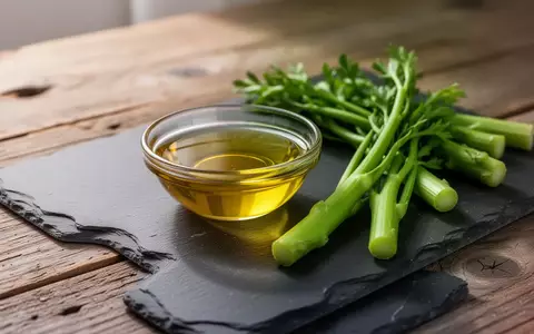 Eine Nahaufnahme einer Schale mit Olivenöl und frischem Gemüse auf einer dunklen Schieferplatte bei natürlichem Licht. - Foto: über boerse-global.de