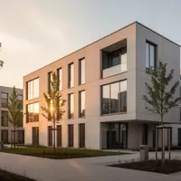 Moderne Wohnanlage in Berlin mit klarer Architektur bei sonnigem Licht - Foto: über boerse-global.de