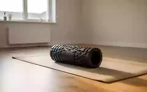 Eine Schaumstoffrolle auf einer Sportmatte in einem hellen, minimalistischen Physiotherapiestudio. - Foto: über boerse-global.de